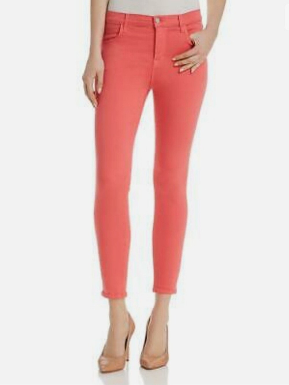 J Brand Alana High Rise Crop Skinny Jeans Pants Luxe Sateen Womens Size 25 New